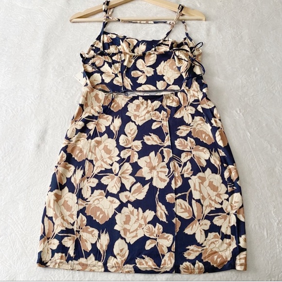 NWT Free People Floral Mini Dress with Cut Out Dress - Picture 6 of 13